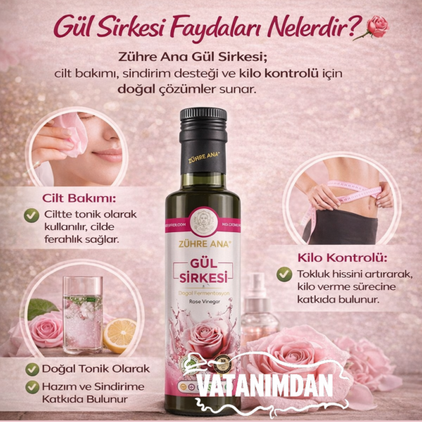Gül Sirkesi-500 Ml